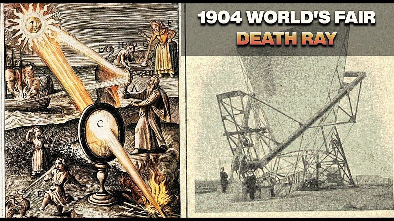 Ancient DEWs & World Fair Death Ray 1904 : PYRHELIOPHOR /GREAT FIRES /Vitrification