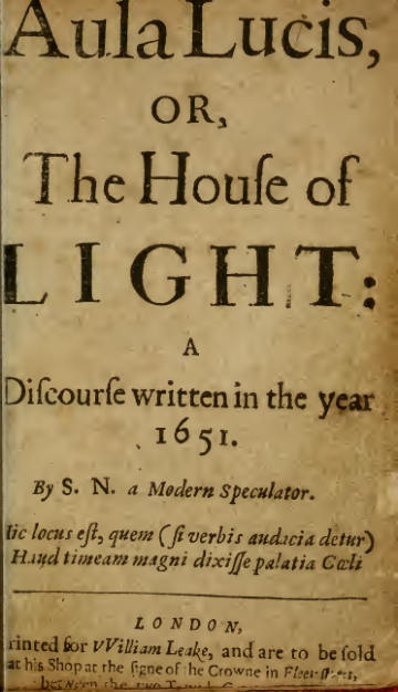 Aula Lucis, or The House of Light