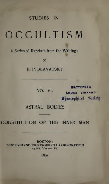 Studies in Occultism