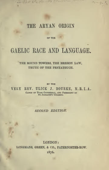 The Aryan Origin of the Gaelic Race and Language