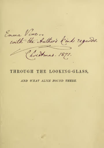Through the Looking-Glass, and What Alice Found There