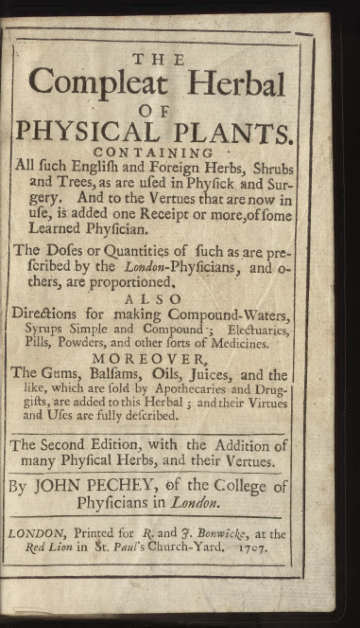 The Compleat Herbal of Physical Plants