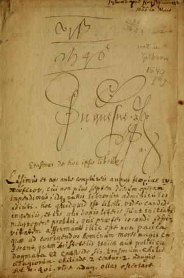 Moriae Encomium (1540)