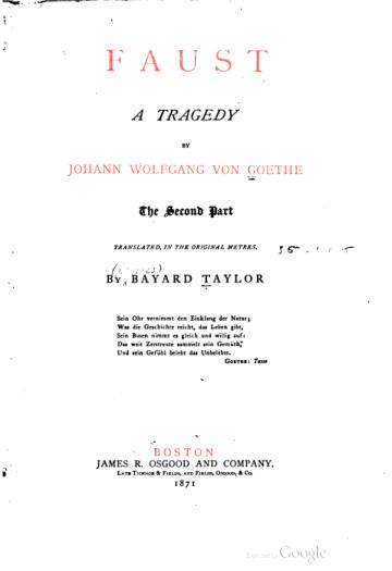 Faust: A Tragedy, The Second Part