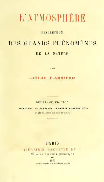 L'Atmosphère: Description des Grands Phénomènes de la Nature