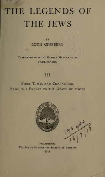 The Legends of the Jews, Vol. III