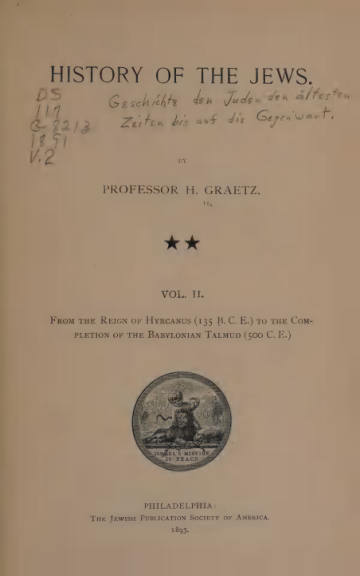 History of the Jews, Vol. IV