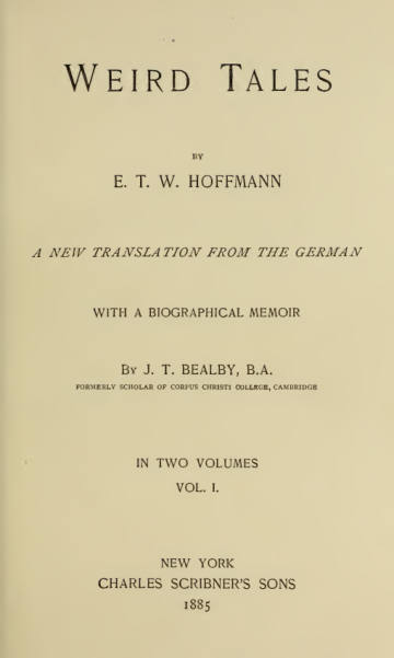 Weird Tales, Vol. I