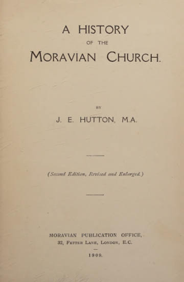A History of the Moravian Church