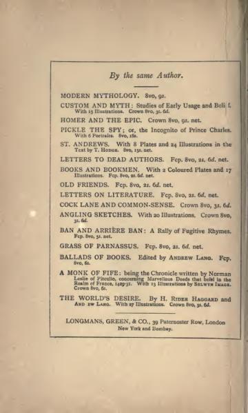 The Book of Dreams and Ghosts