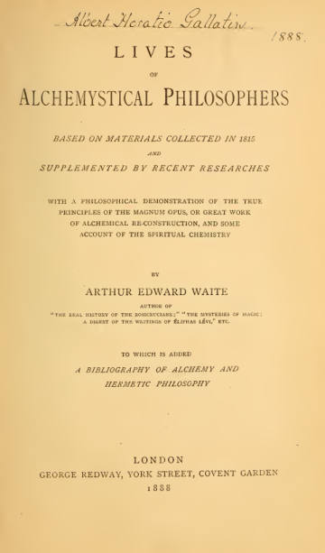 Lives of the Alchemystical Philosophers