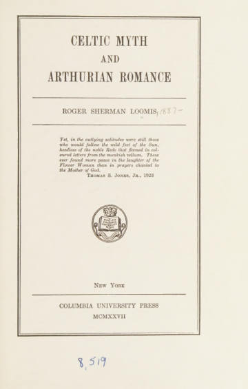 Celtic Myth and Arthurian Romance