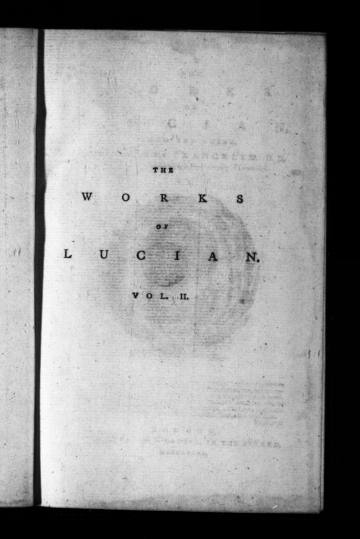 The Works of Lucian, from the Greek, Vol. II