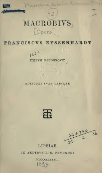 Macrobius: Opera
