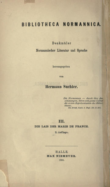 Die Lais der Marie de France