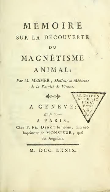 Mémoire sur la Découverte du Magnétisme Animal