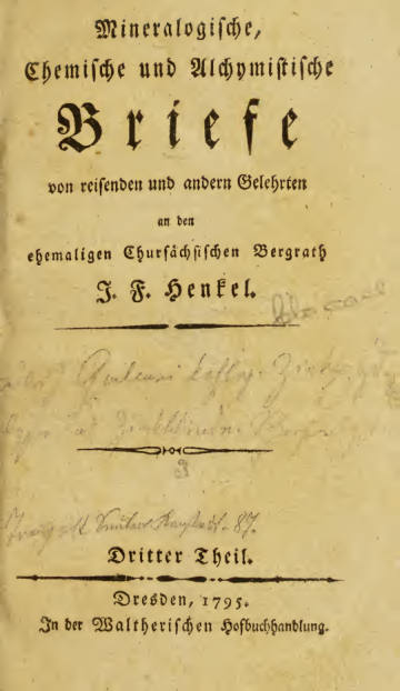Mineralogische, chemische und alchymistische Briefe, Vol. III