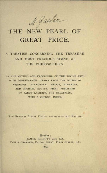 The New Pearl of Great Price