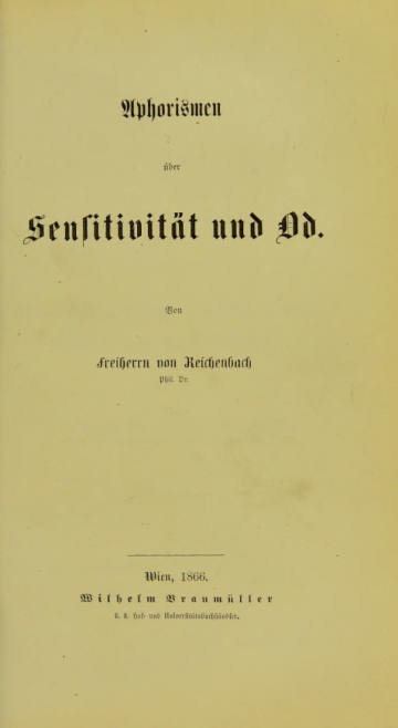 Aphorismen über Sensitivität und Od