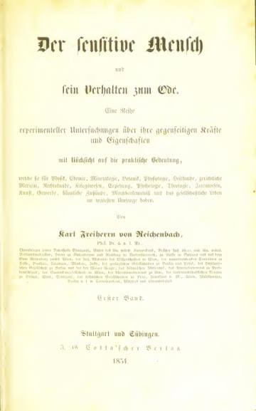 Der sensitive Mensch und sein Verhalten zum Ode, Vol. I