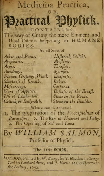 Medicina Practica, or Practical Physick